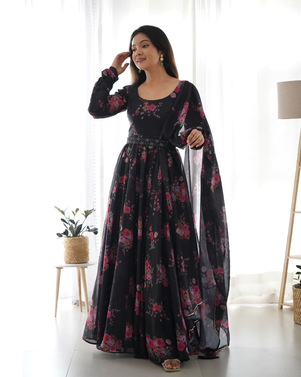 Georgette Black Anarkali Salwar Kameez | Anarkali dress, Salwar kameez  designs, Kameez designs