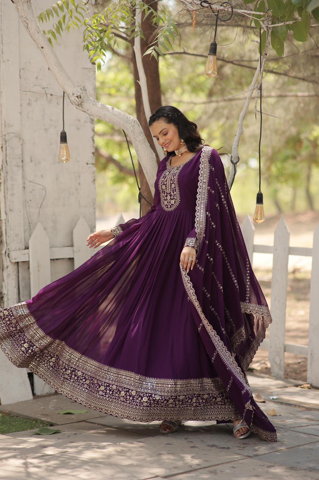 Blooming Rich Embroidered Anarkali Gown